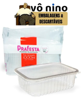 Pote retangular 1000ml Prafesta